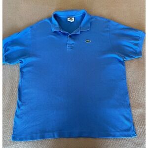 Lacoste Classic Fit Pique Polo Shirt Blue Cotton Casual‎ Menswear Top